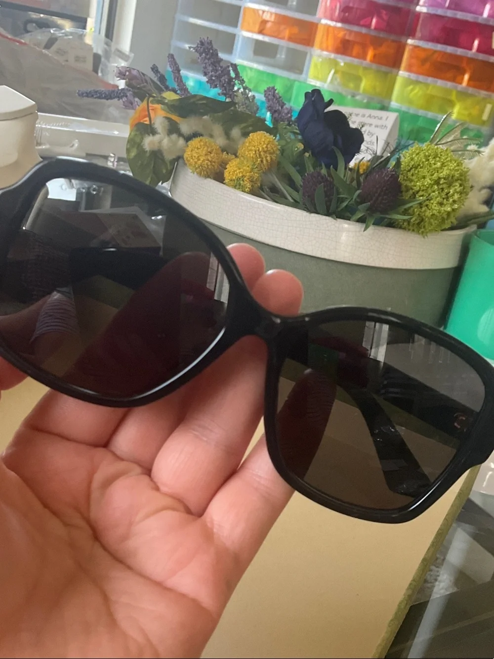 Gucci Black Gradient Butterfly Sunglasses with Gold Logo Accent